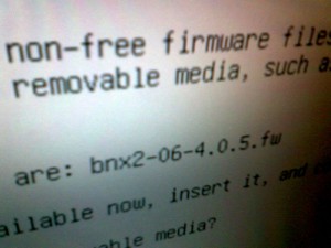 Dell 2950 install Debian missing firmware bnx2